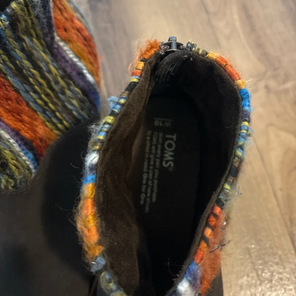 TOMS Boho Woven Ankle Booties Size 10